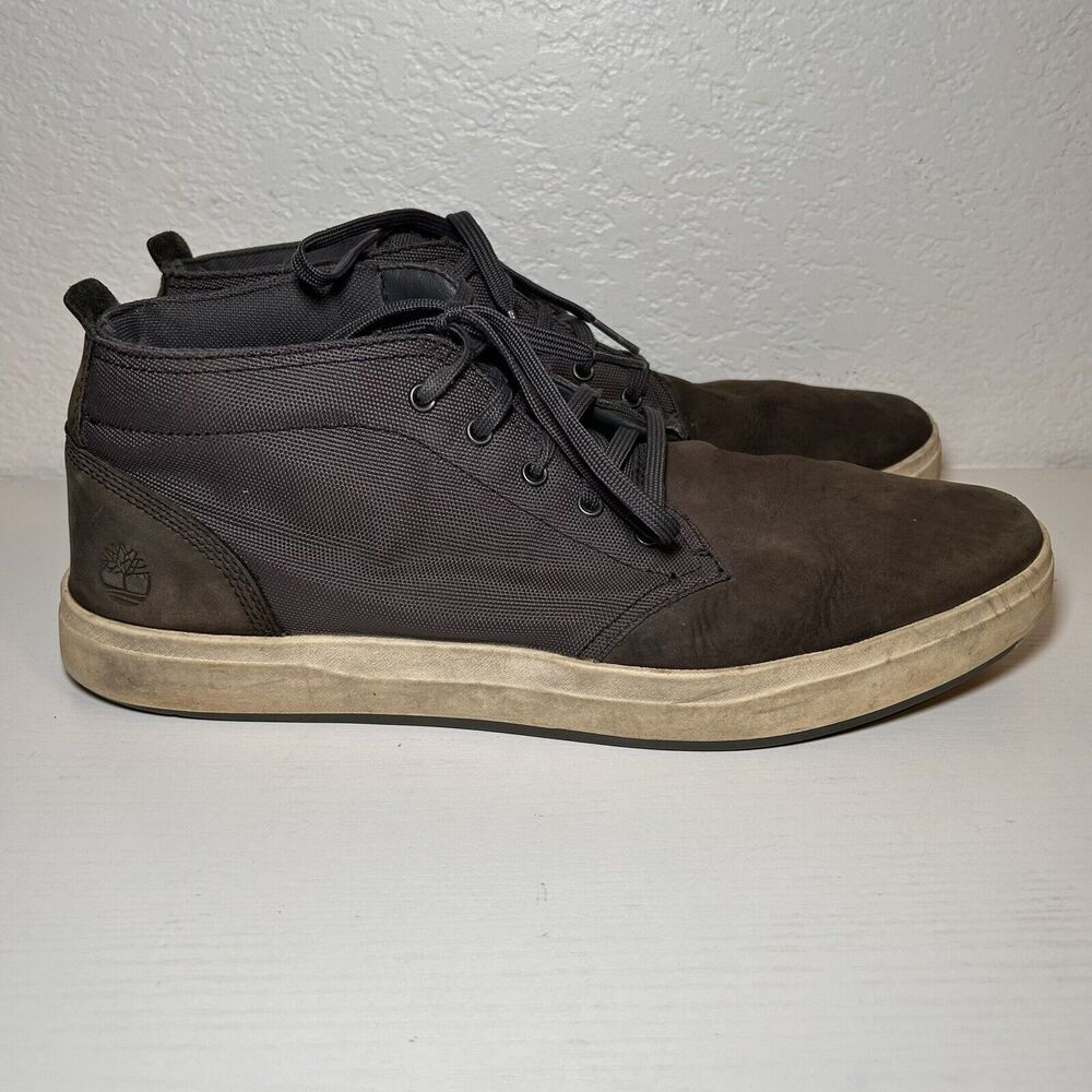 Timberland Mens Davis Square A1T1H Black Lace Up Chukka Boot Size 13